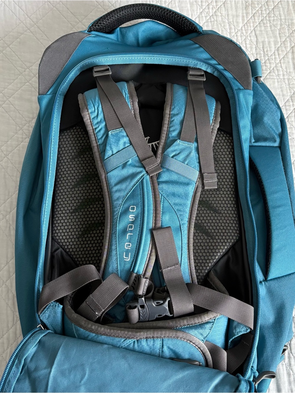 OSPREY Farpoint 40L Blue Travel Backpack Carry On - Picture 5 of 7